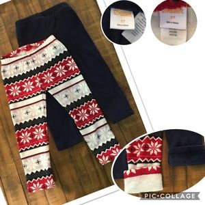 Gymboree toddler girl 2T fleece lined leggings